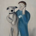 Grace Murphy's oil on board painting 'Screamers', available to view in the stockroom of kellilundberg.art.
