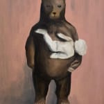 Grace Murphy's oil on board painting 'Bearing Child' available to view in the stockroom of kellilundberg.art.