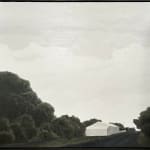 Framed view of Neil William's oil on linen painting 'In-Between', as featured in his solo exhibition 'Distance' at kellilundberg.art.