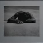 Framed silver gelatine print of Max Dupain's photograph ‘The ‘Sunbaker’, on display in the Illsley Collection exhibition at kellilundberg.art.