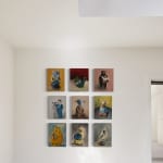 Installation view of Grace Murphy's series of nine works featured in the kellilundberg.art inaugural exhibition 'Maiden Voyage'.