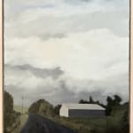 Framed view of Neil William's oil on linen painting 'Ross', as featured in kellilundberg.art's inaugural exhibition 'Maiden Voyage'.