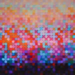 Matthew Johnson's abstract oil on canvas painting 'Immersion I' as featured in his solo exhibition in the main gallery of kellilundberg.art on the Mornington Peninsula.