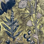 Julia Whitney Barnes, Cyanotype Painting (Roses, Snowdrops, Pollinators, etc.), 2021