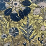 Julia Whitney Barnes, Cyanotype Painting (Roses, Snowdrops, Pollinators, etc.), 2021