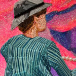 Katrina Majkut, Katrina Majkut stitching in the studio
