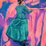 Katrina Majkut, Katrina Majkut stitching in the studio
