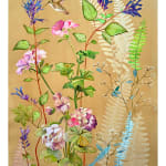 Julia Whitney Barnes, Cyanotype Painting (Roses, Snowdrops, Pollinators, etc.), 2021