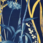 Julia Whitney Barnes, Cyanotype Painting (Roses, Snowdrops, Pollinators, etc.), 2021