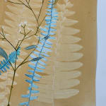 Julia Whitney Barnes, Cyanotype Painting (Roses, Snowdrops, Pollinators, etc.), 2021