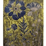 Julia Whitney Barnes, Cyanotype Painting (Roses, Snowdrops, Pollinators, etc.), 2021