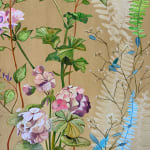 Julia Whitney Barnes, Cyanotype Painting (Roses, Snowdrops, Pollinators, etc.), 2021