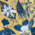 Julia Whitney Barnes, Cyanotype Painting (Roses, Snowdrops, Pollinators, etc.), 2021