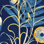 Julia Whitney Barnes, Cyanotype Painting (Roses, Snowdrops, Pollinators, etc.), 2021