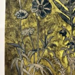 Julia Whitney Barnes, Cyanotype Painting (Roses, Snowdrops, Pollinators, etc.), 2021