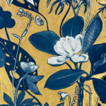 Julia Whitney Barnes, Cyanotype Painting (Roses, Snowdrops, Pollinators, etc.), 2021