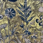 Julia Whitney Barnes, Cyanotype Painting (Roses, Snowdrops, Pollinators, etc.), 2021