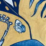Julia Whitney Barnes, Cyanotype Painting (Roses, Snowdrops, Pollinators, etc.), 2021