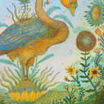 Julia Whitney Barnes, Cyanotype Painitng (Peony, Ferns, etc.), 2020
