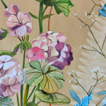 Julia Whitney Barnes, Cyanotype Painting (Roses, Snowdrops, Pollinators, etc.), 2021