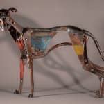 Helen Denerley lurcher dog sculpture