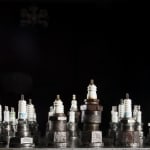 Spark Plug Chess set Helen Denerley