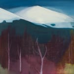 Jane MacNeill, Snow hills, forestry and birches study, 2023