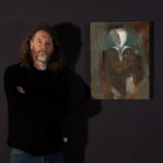 Henry Fraser, 'The Sitter' with Kilmorack Gallery director Tony Davidson