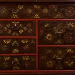 Unknown, Korean Empire (1897–1915), Red Lacquer Safe Cabinet Inlaid with Mother-of-Pearl , Shagreen and Brass Wire, Late 19th - early...