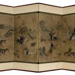 Unknown, Joseon Dynasty (1392–1897), "Hunting Manchurians" Folding Screen, 19th century