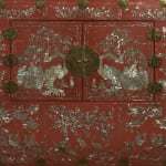 Unknown, Joseon Dynasty (1392–1897), Red Lacquer Chest Inlaid with Mother-of-Pearl, 19th century