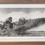 Sverre Malling, Peacock with Skulls and Bones, 2025