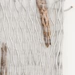Fence 3, Cholla skeletons, monofilament, metallic cord, linen