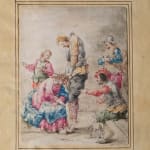 a watercolor by Leonaert Bramer depicting a religious scene