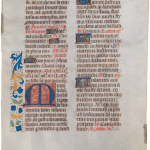Illuminated text leaf from a Breviary made in Tours, France