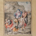 a watercolor by Leonaert Bramer depicting a religious scene