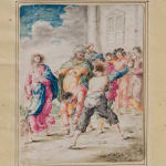a watercolor by Leonaert Bramer depicting a religious scene
