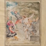 a watercolor by Leonaert Bramer depicting a religious scene