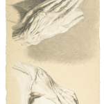 Jacques-Laurent Agasse, a detailed anatomical drawing of hands by Jacques-Laurent Agasse, showcasing intricate muscle and bone structure.