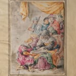 a watercolor by Leonaert Bramer depicting a religious scene