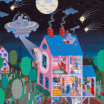 Kristen Liu-Wong b. 1991 Nocturnal Happenings, 2024 Acrylic and acrylic gouache on cradled wood panel 30 x 24 in