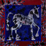 Cici McMonigle, Alone Again, acrylic and ink on canvas, 18 x 18in