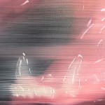 Jen DeLuna, On edge, oil on canvas 24x24 - detail