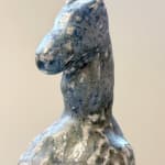 Raina Lee, Horse Scholar, wood fired stoneware, 9x4x4in