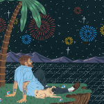 Luke Pelletier, Rooster and me, 2023, 14 x 11in