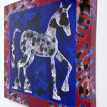 Cici McMonigle, Alone Again, acrylic and ink on canvas, 18 x 18in