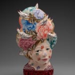 Ahrong Kim, Crescendo, ceramic sculpture, 17x6x8in
