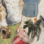 Noa Ironic, Carrot or the Stick, ceramic slab, 9 x 8in