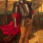 Yongqi Tang, Knight Peeing in a Landscape, 2024