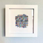 Mockup of single small piece framed for illustration purposes.